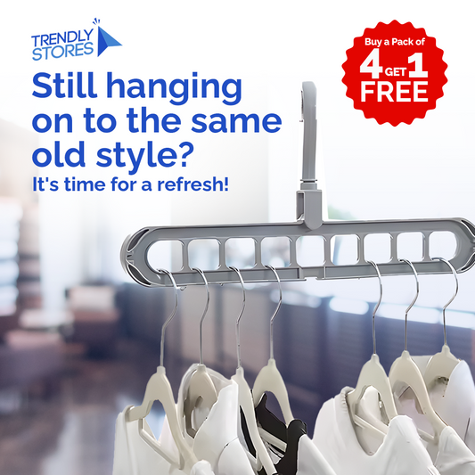 Space-Saving Multi-Port Hanger (pack of 4 with 1 free hanger)